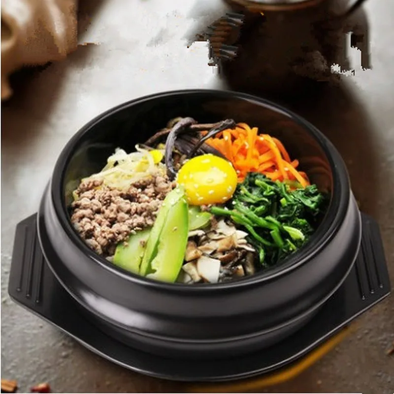 NEW Classic Korean Cuisine Sets Dolsot Stone Bowl Pot for Bibimbap Ceramic Soup Ramen Bowls With Professional Packing Ceramic