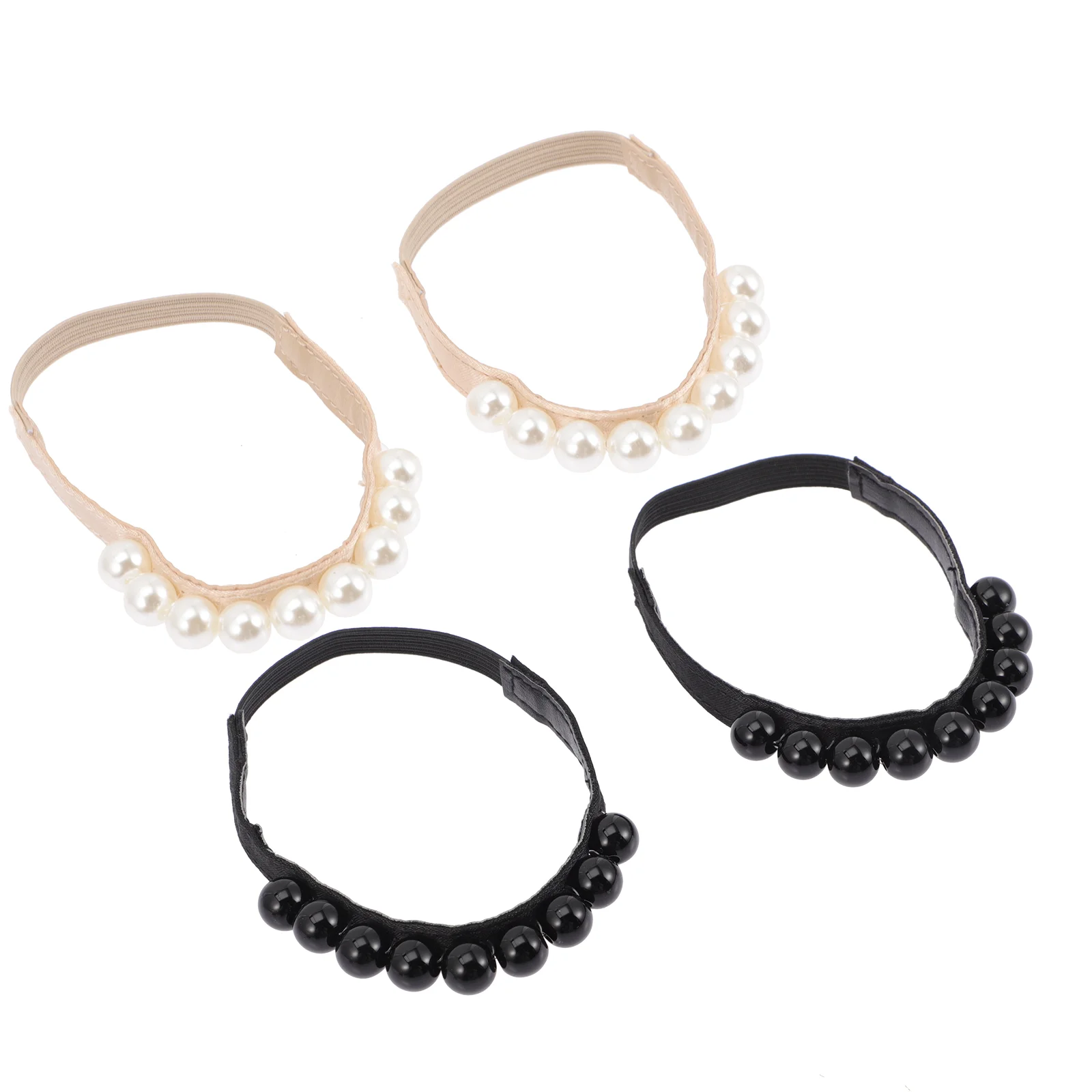 2 Pairs Elastic Shoe Straps Stretch Shoe Laces Pearl Shoelace Shoes Pumps Lace Band Strappy Heels