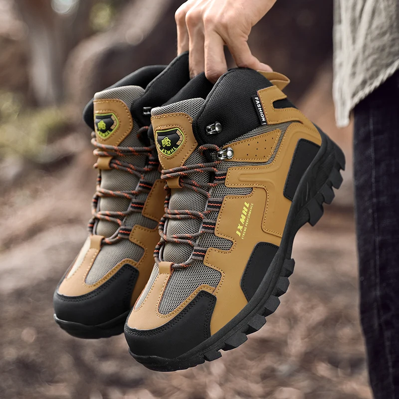 Hot Sale Couple Hiking Boots Men Hiking Shoes Outdoor Trail Camping Climbing Men Trekking Boots Non-slip Military Tactical Boots