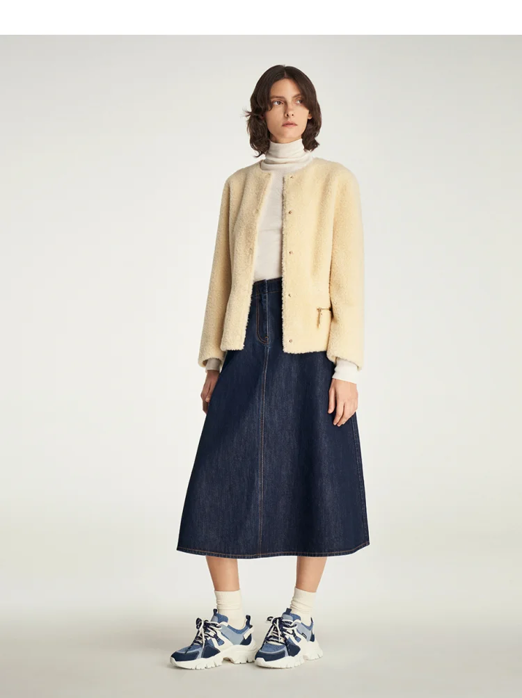 Женское пальто Fengbaoyu из овечьей шерсти новинка осень-зима очаровательный топ