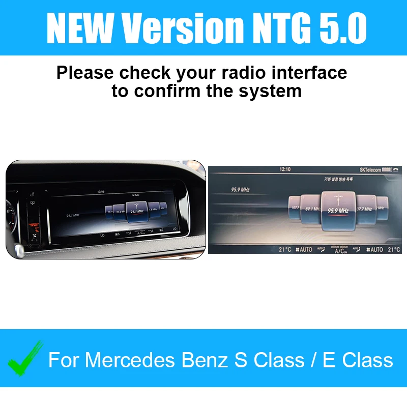 

Беспроводной CarPlay для Mercedes Benz S-Class W222 W217 2014-2018 E-Class 2014, с Android Auto Mirror Link AirPlay Car Play