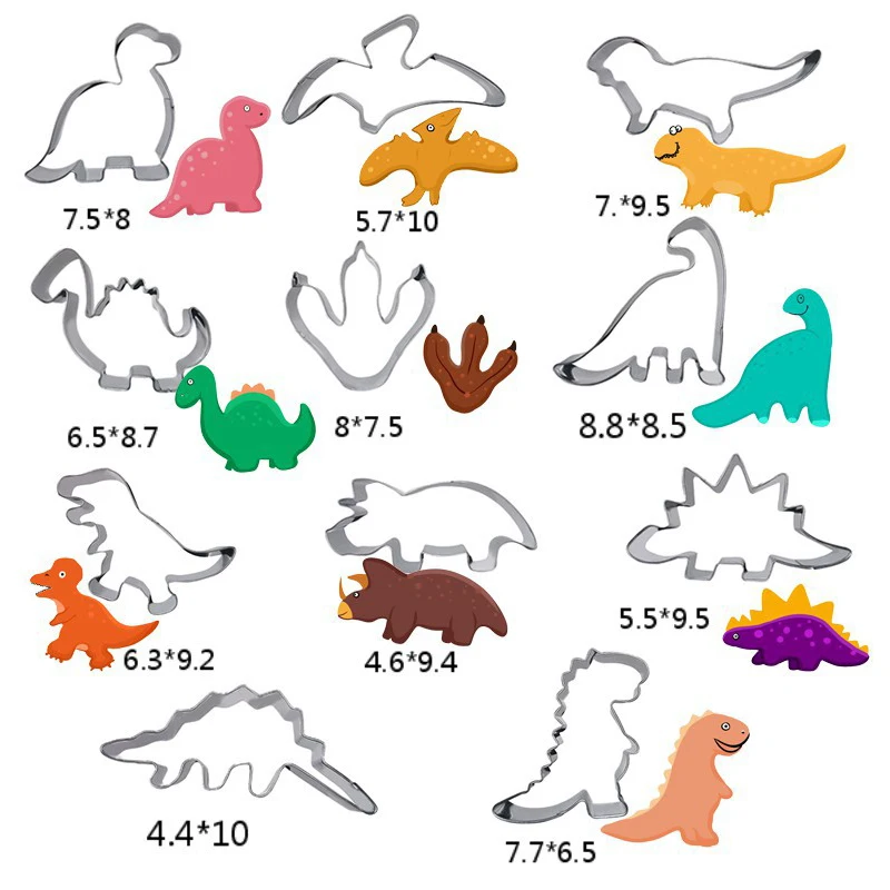 

Dinosaur World Cookie Cutter Mould Fun Kids Sandwich Cutter Mould Cookie Print Cutter Mould Kitchen Accessories Cake Decoration