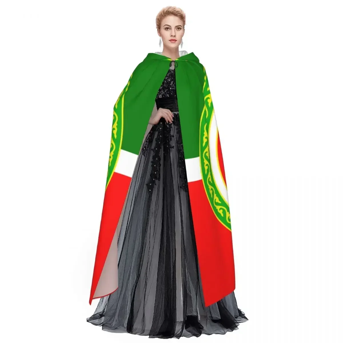 Женская двусторонняя накидка унисекс с капюшоном