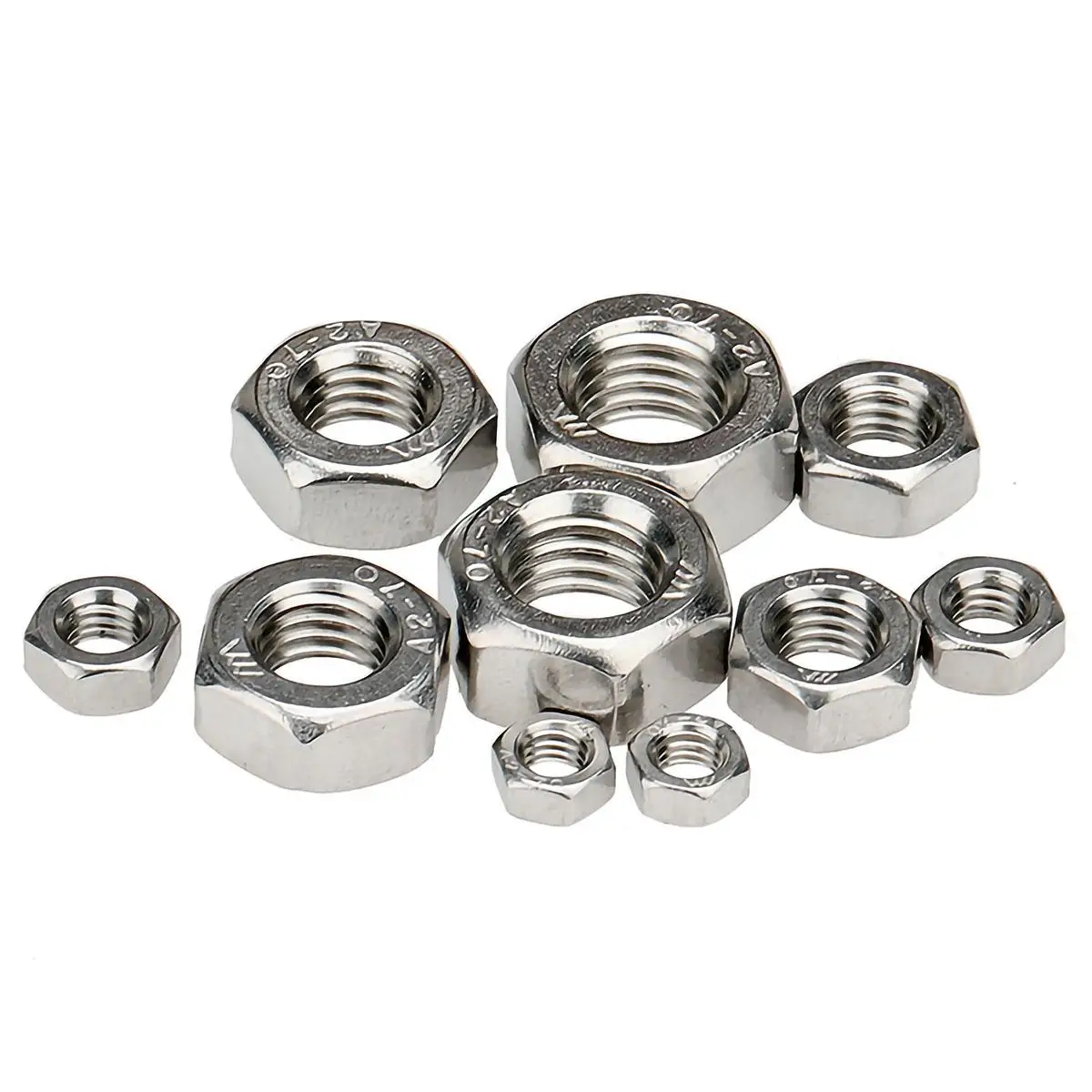 304 Stainless Steel Hex Hexagon Nut for M18 M20 M22 Screw Bolt