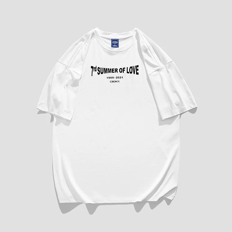 

Летняя Новинка 2021, модная брендовая Повседневная Свободная короткая футболка с надписью, молодежная модная трендовая рубашка с надписью