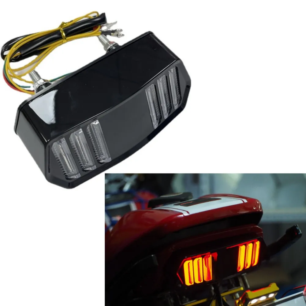 

12V Motorcycle Tail Light Brake Light For Monkey NIU Honda MSX125 CBR650F CTX700 CTX700N Seven-color Color LED Signal Light