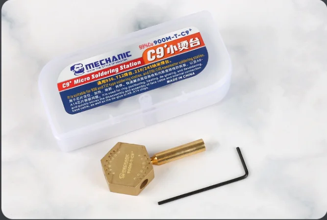 

Механическая миниатюрная нагревательная платформа 900M-T-C9 из чистой меди 7 в 1, микропаяльная станция для удаления клея из чипа ЦП IC