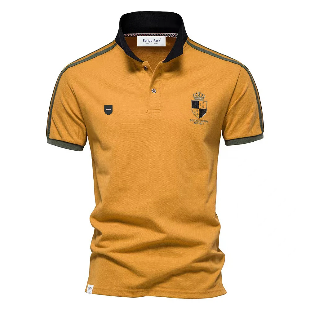 men's classical polo shirt Solide color shirts for man summer new collection men clothing luxury brand park stripe high quality |