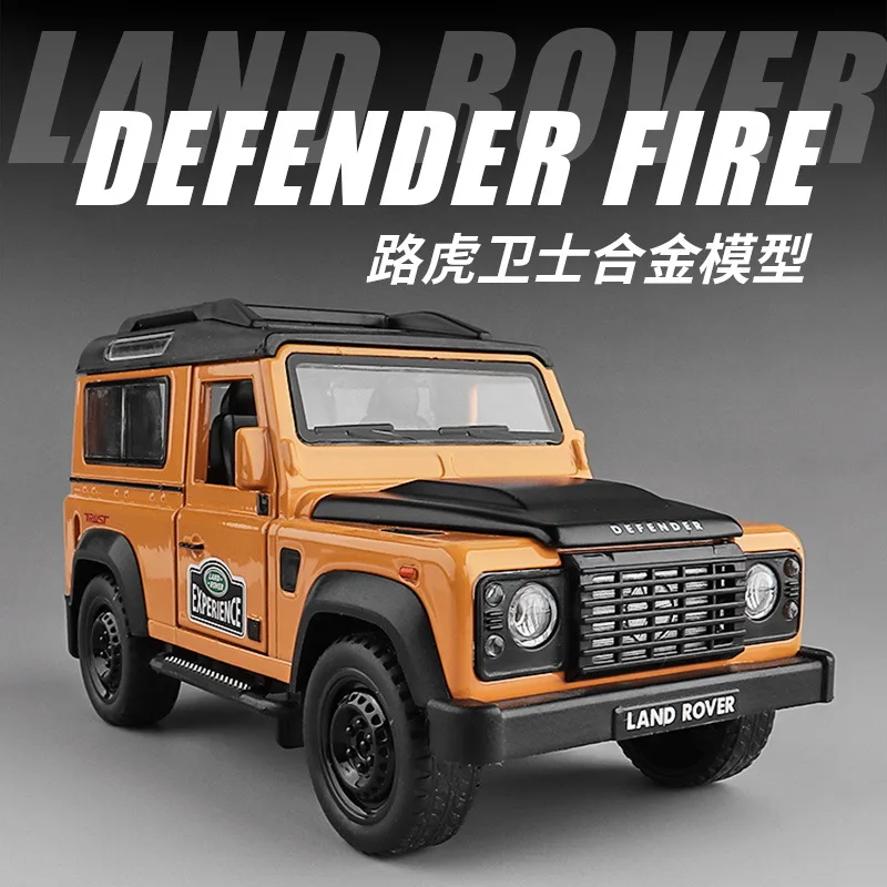 

1:32 литая модель автомобиля из сплава Land Rover 1990 Defender, миниатюрный металлический внедорожник SUV, коллекционные подарки для детей, хот-игрушки на Рождество