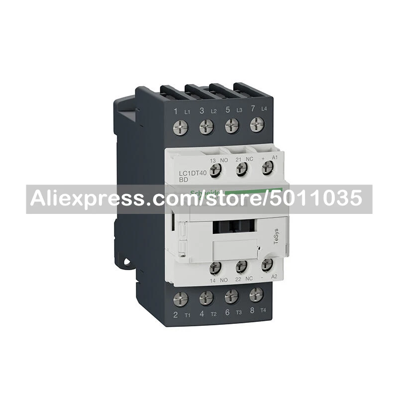 

LC1DT40BDC Schneider Electric domestic TeSys D series four-pole contactor, 25A, 24VDC; LC1DT40BDC