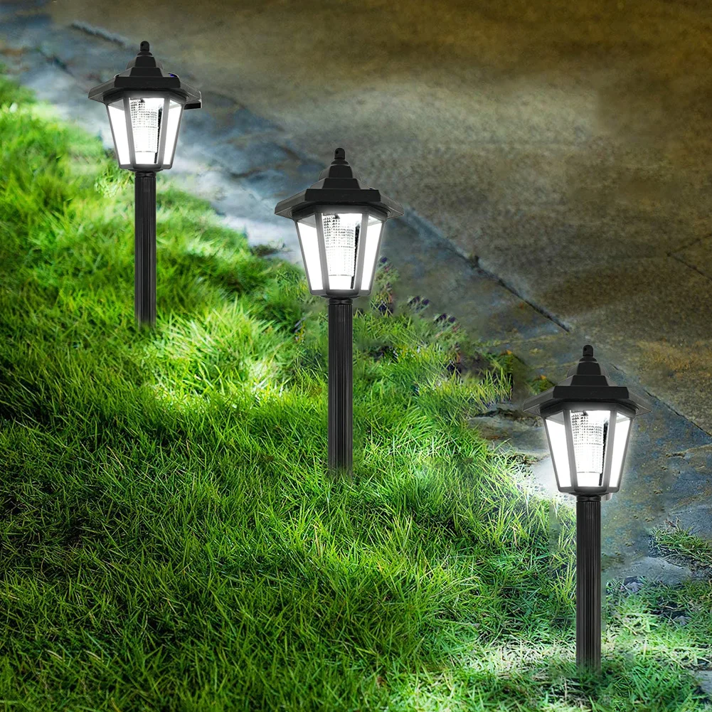 

Hexagonal LED Solar Wall Lamps Outdoor Ground Plug Lawn Lights Courtyard Pathway Sensor Night Lighting Decoration