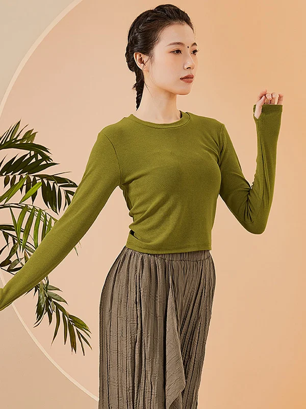 

of Fingers Set Dance Outfit Women Tops Costume Woman Keep Warm Modern in Piece Jazz Girls 2023 Solid Color Contemporary