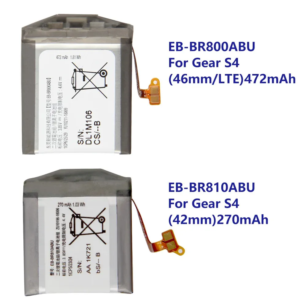 Фото Новая батарея EB-BR800ABU EB-BR170ABU EB-BR810ABU для смарт-часов Samsung Gear S4 SM-R800 SM-R810 R805 42 мм 46 мм №2