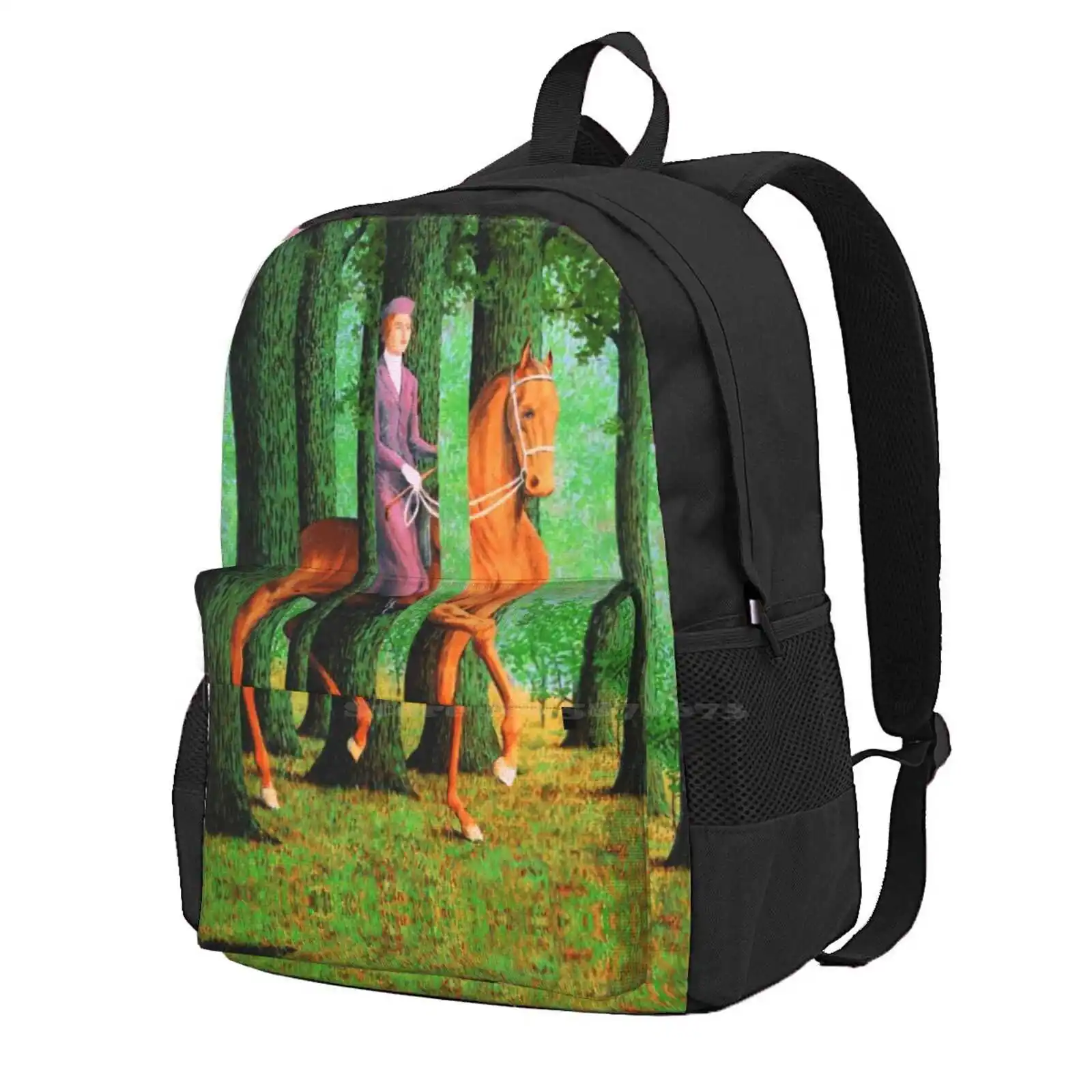 

Rene Magritte Le Blanc Seing 1965 Fashion Travel Laptop School Backpack Bag Vintage Surrealism Colorful Dlpn Cool Rene Magritte