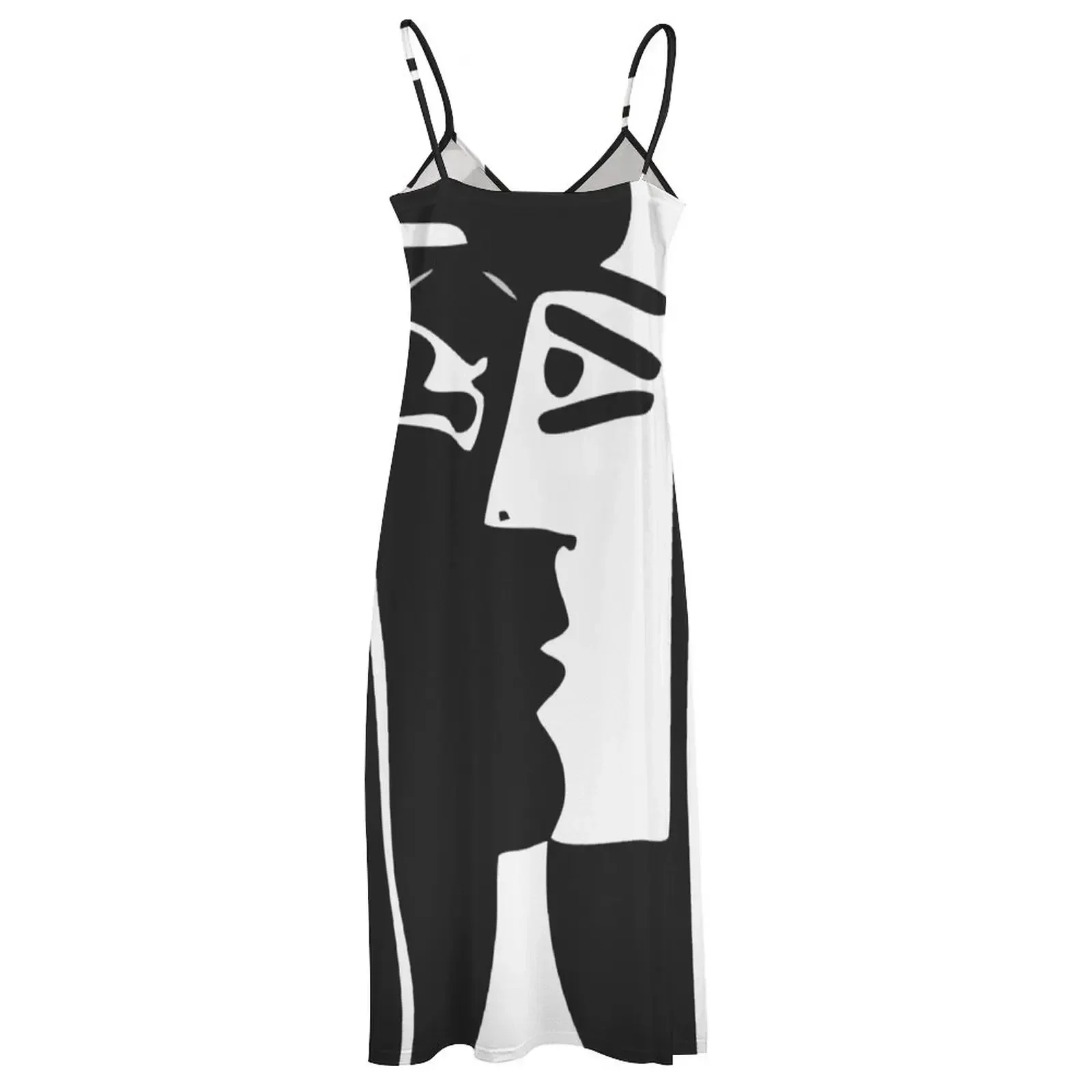 Черно-белые лица VectorArt. Платье без рукавов одежда для торжества платье выпускного