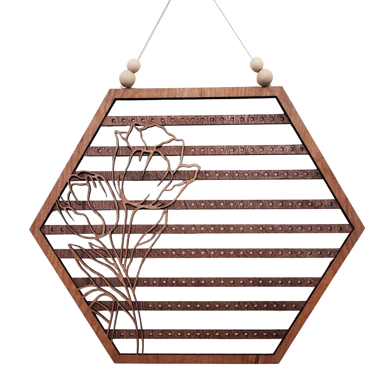 

Hangings Earring Organizer Jewelry Wall Holder Display Rack Wall Earring Organizer Holder Moon Hexagon Jewelry Holder Display