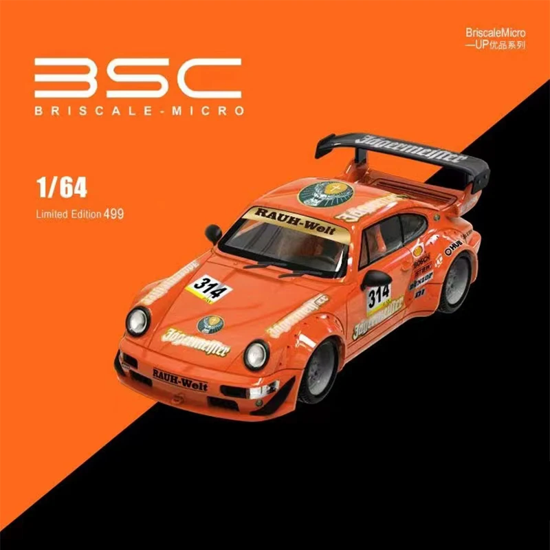 

BSC 1:64 Model Car RWB964 No# 314 Alloy Die-Cast Vehicle LTD 499 Deer Orange Coating