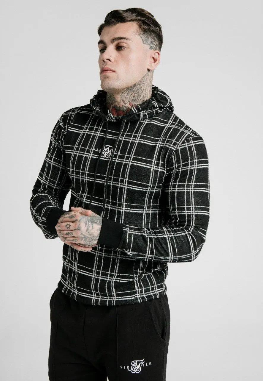 SikSilk умная Верхняя Толстовка-многослойная клетка | Мужская одежда
