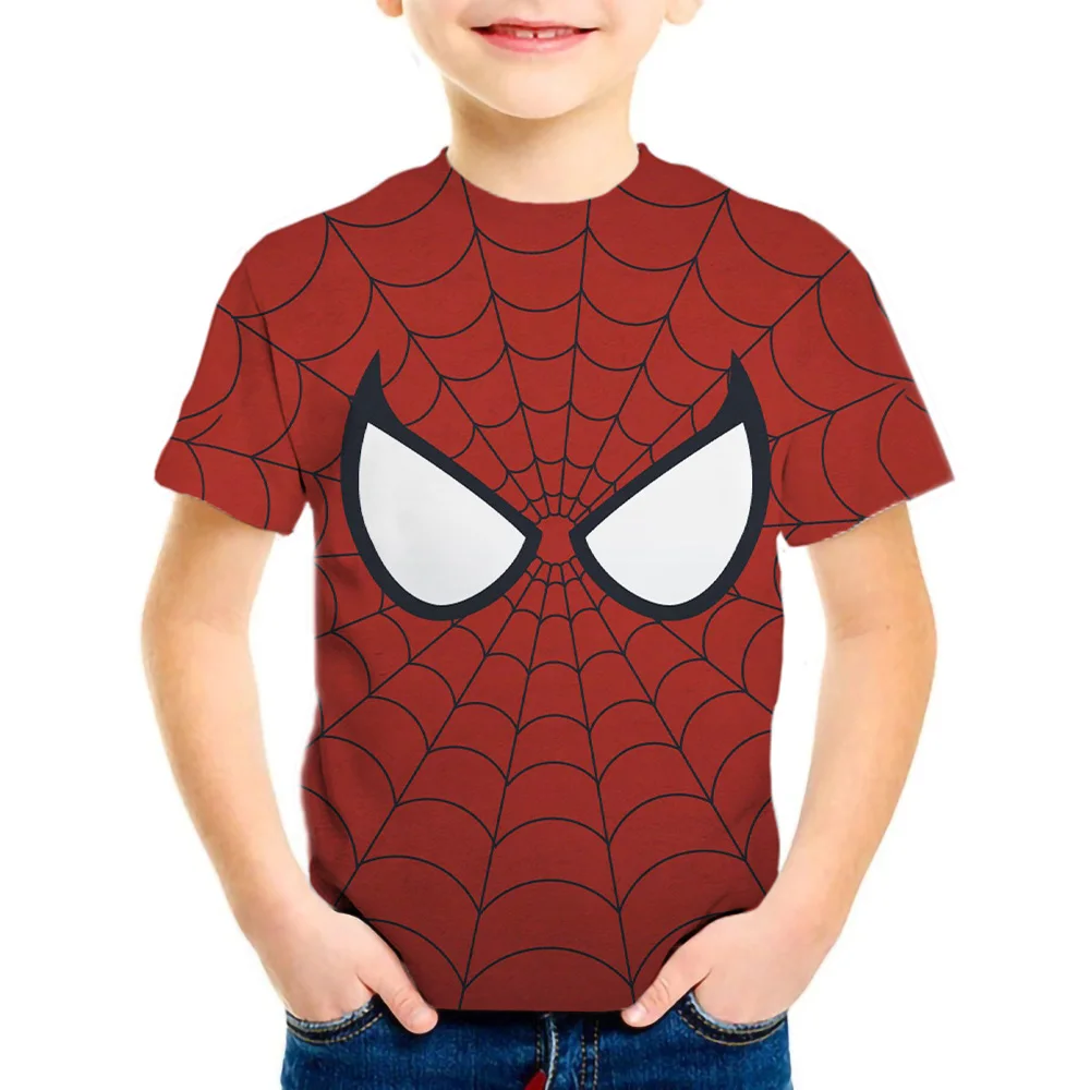 

Summer Children Mαrvel- Spidermαn T-shirts Boys Tees for Kids New Fashion Boys and Girls Short Sleeve Spider Tops 3-14T Clothes