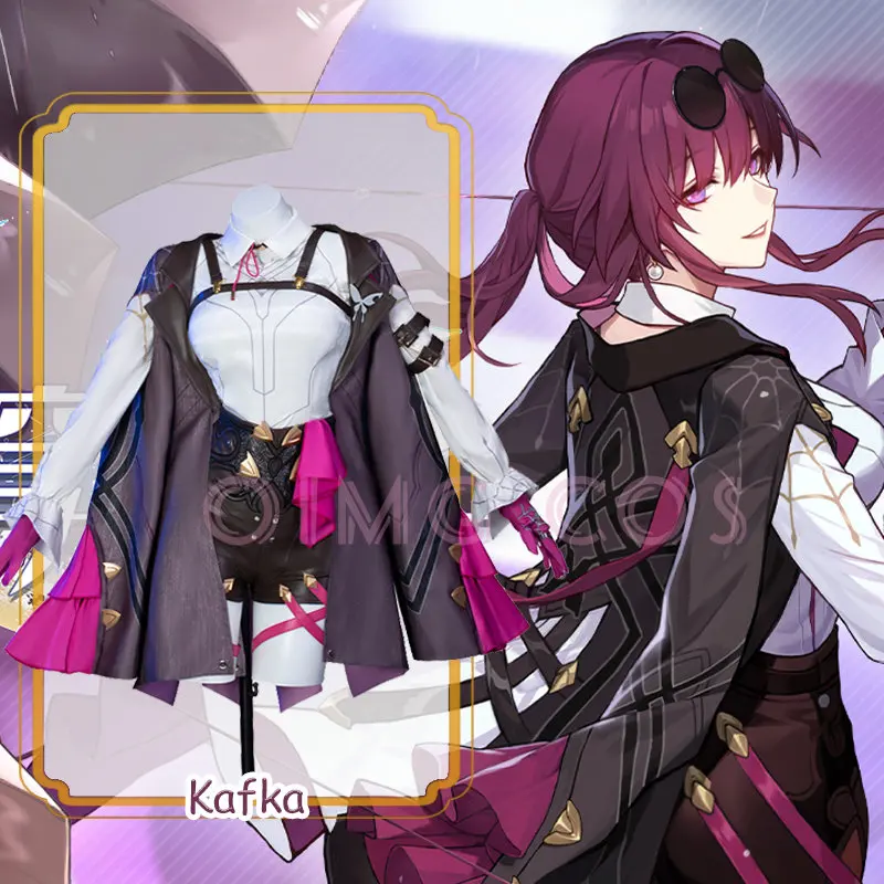 

Kafka Cosplay Costume Honkai Star Rail Carnival Uniform Wig Anime Halloween Costumes Women Game
