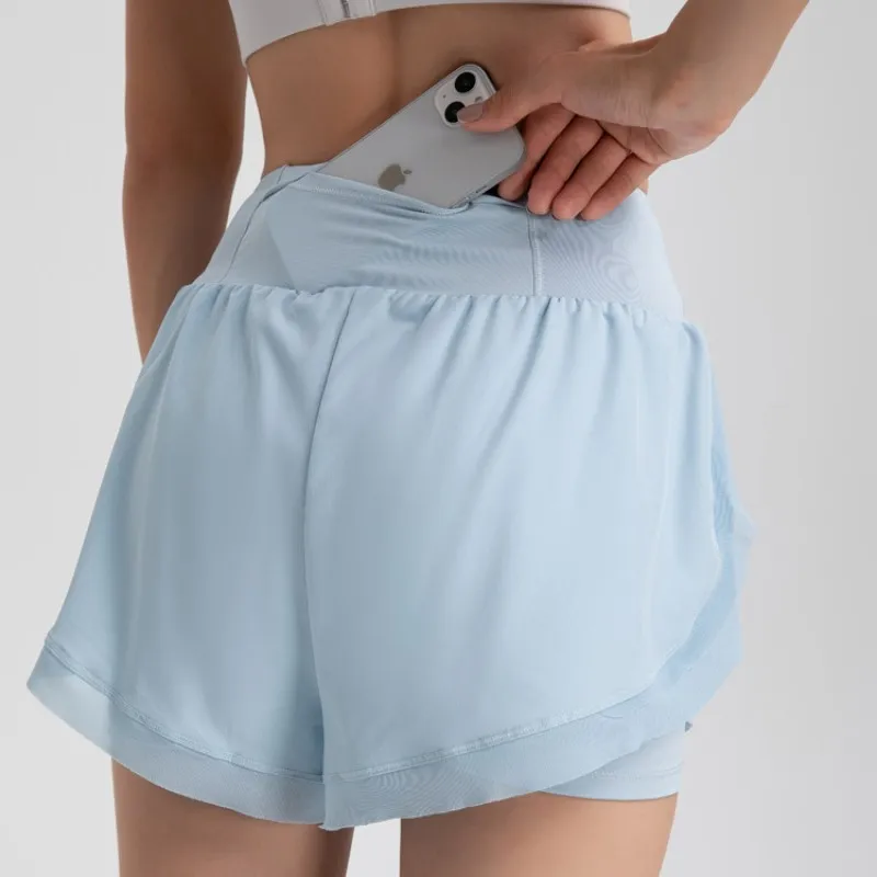 Yoga Exercise Running Loose Fitting Slimming Shorts Women's Summer Anti Glare Fitness Quick Drying Pants Yoga Suit Large Size