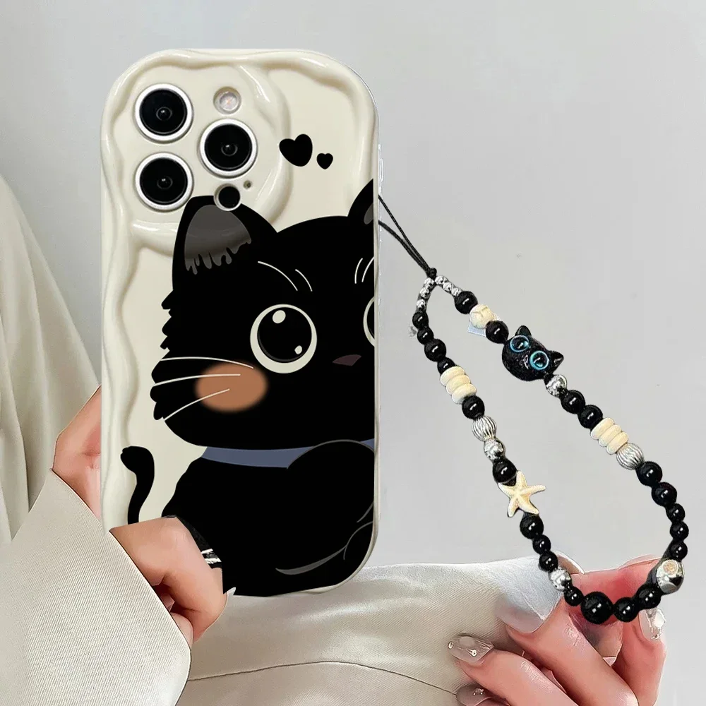 Фото Чехол для телефона Black Cat Chain для SOPPO Realme C71 C85 Pro C83 C53 C55 C65 C63 C67 C75 Reno 15 15F 14F 12F 11F 13F 13 14 12 11 №3