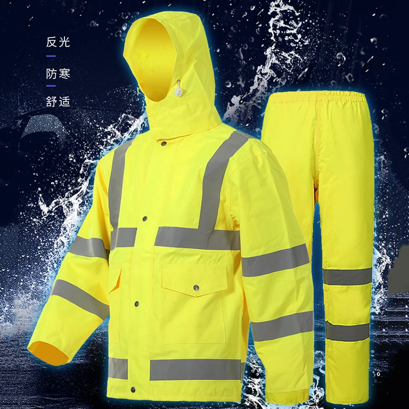 

Yellow Unisex Adults Rain Clothes Suit Travel Motorcycle Bike Pants Raincoat Designer Fishing Capa De Chuva Waterproof Rain