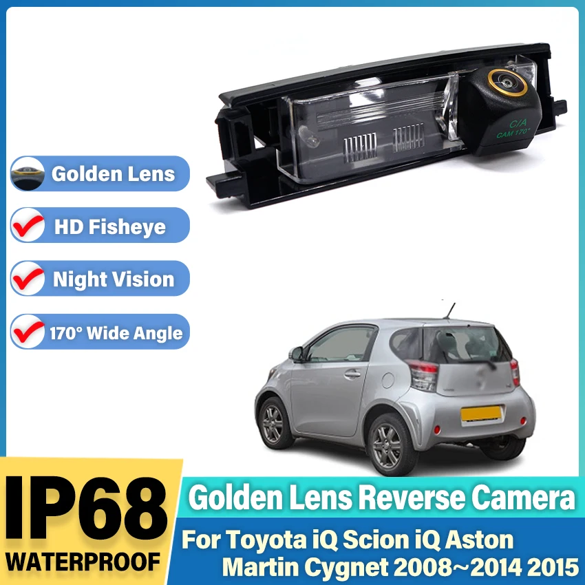 CCD HD камера заднего вида рыбий глаз для Toyota iQ Scion Aston Martin Cygnet 2008 ~ 2015 автомобильный