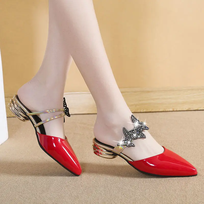 

Slippers Women's Shoes Summer Baotou Fashionable Outer Wear Beautiful Ladies 2022 New High-quality Slippers Sandals Female