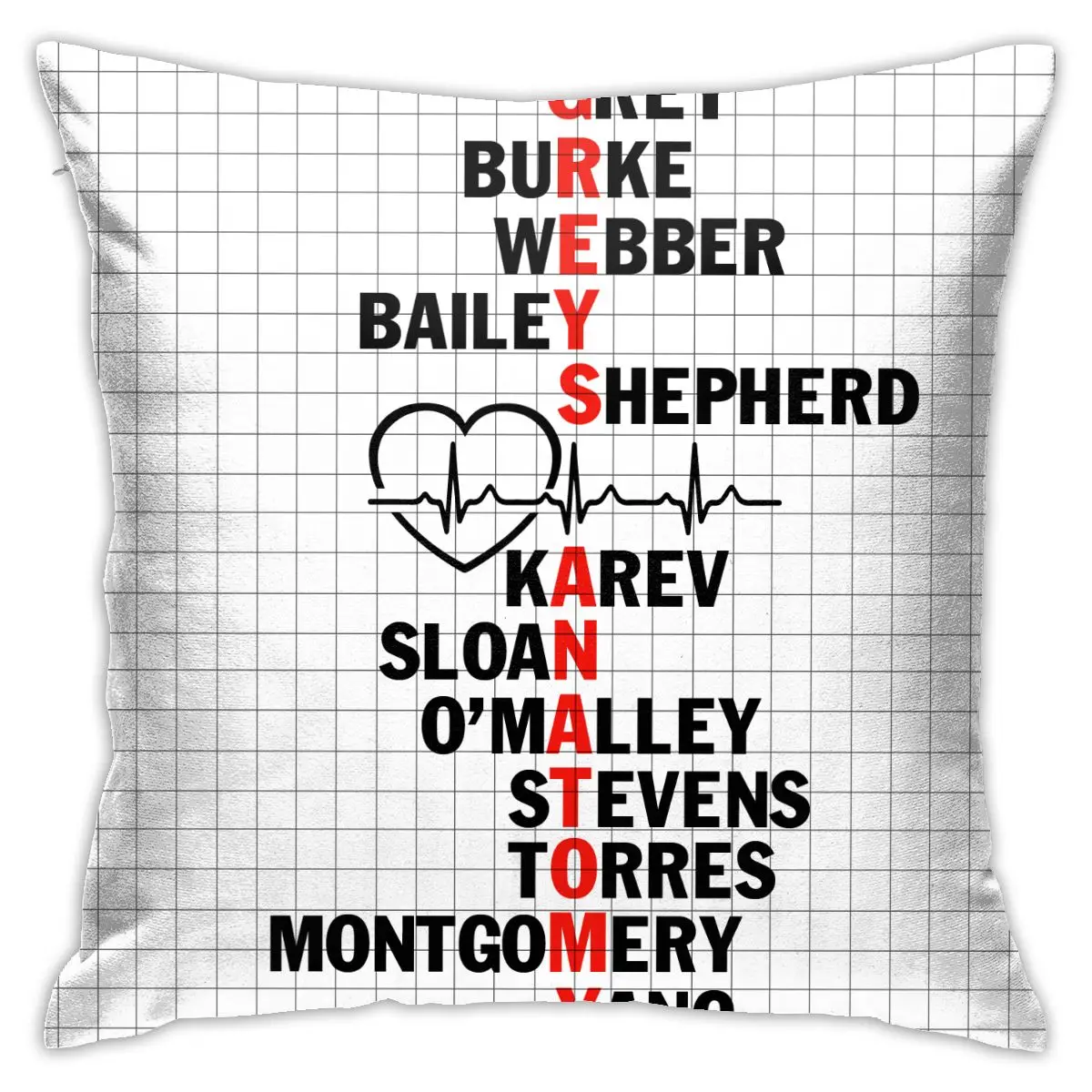 

Greys Anatomy 7 Dakimakura Pillow Case Pillow Cover Pillow Hugs Bed Pillowcases Cushion Cover 45x45