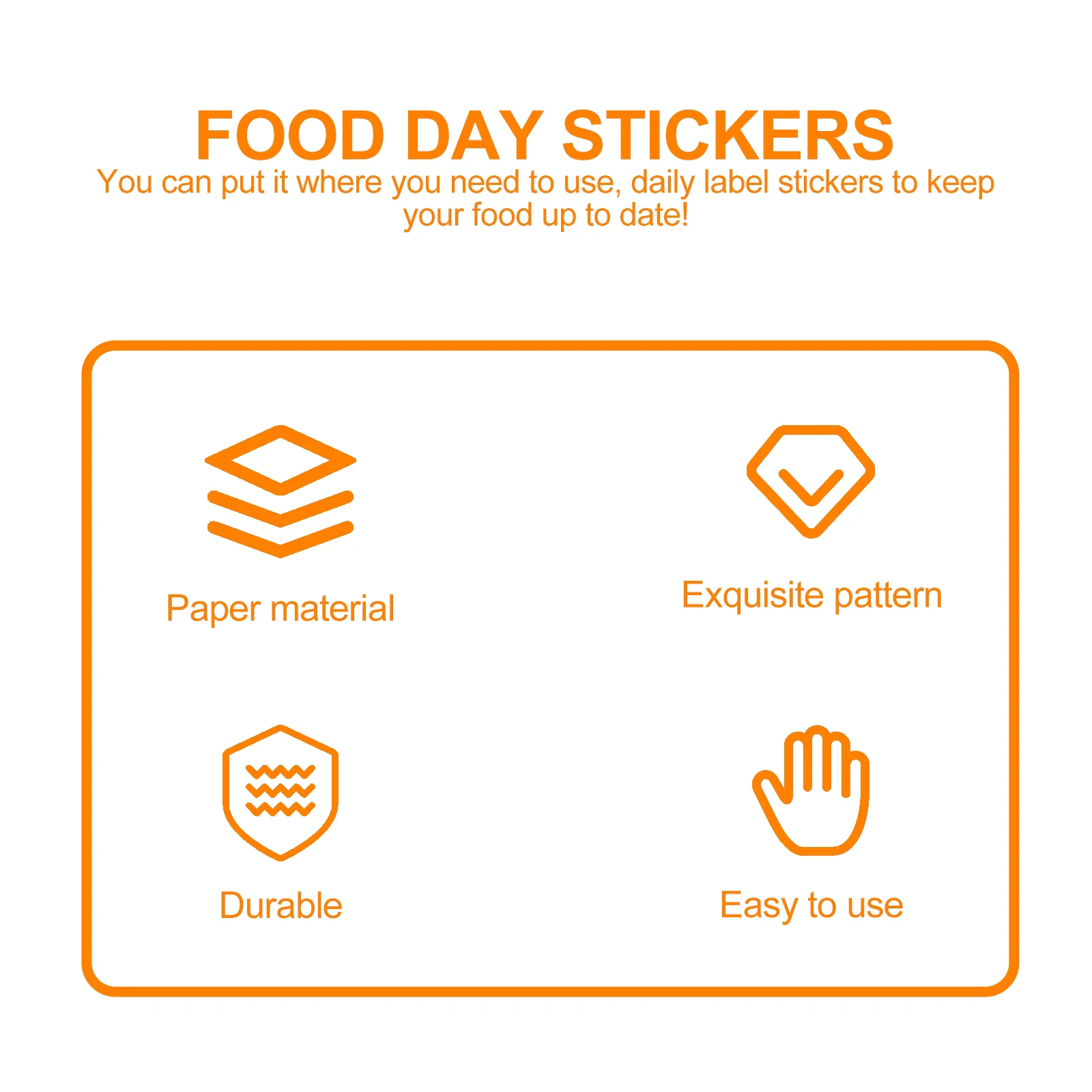 7-рулонные клейкие наклейки на день еды и ресторана этикетки для управления