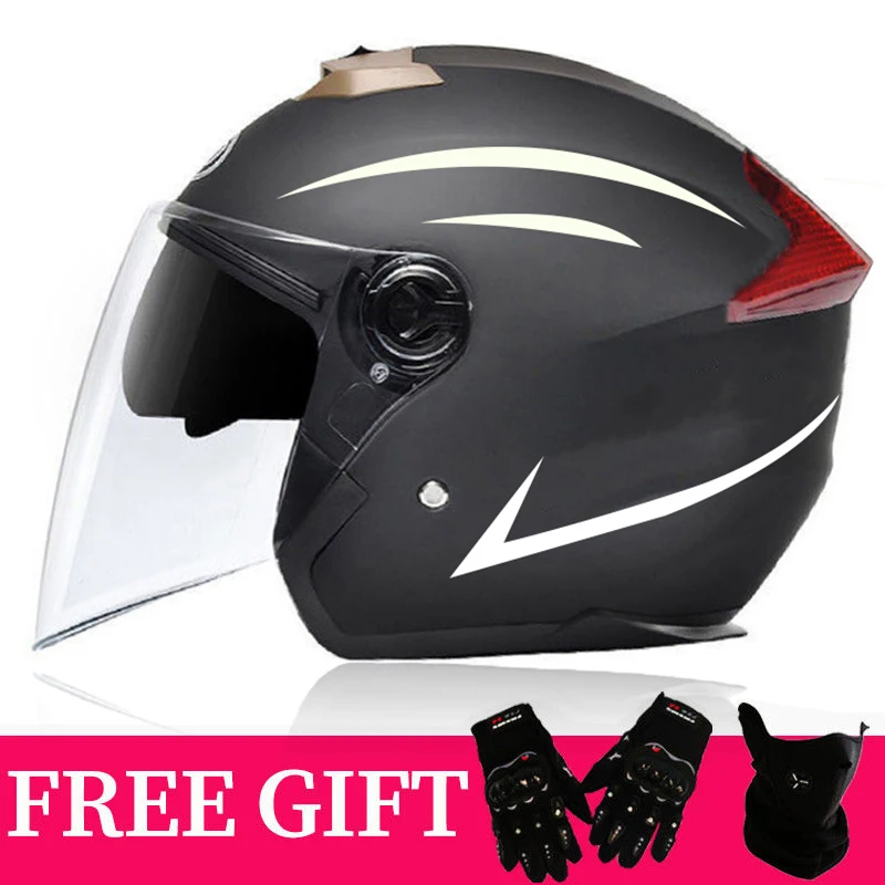 Men's Motorcycle Helmet, Open Half Helmet, Suitable for Scooter, Electric Vehicle