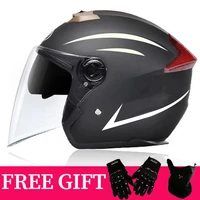 mens motorcycle helmet open half helmet suitable for scooter electric vehicle