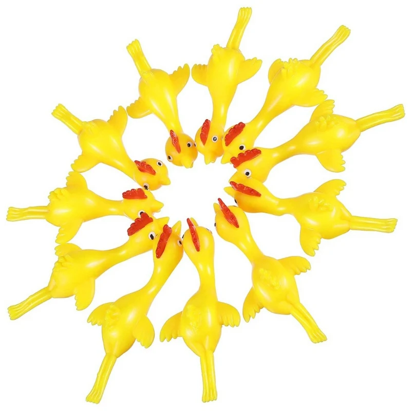 

6 Pcs Slingshot Chicken Rubber Chicken Flick Chicken Flying Chicken Activity Toy