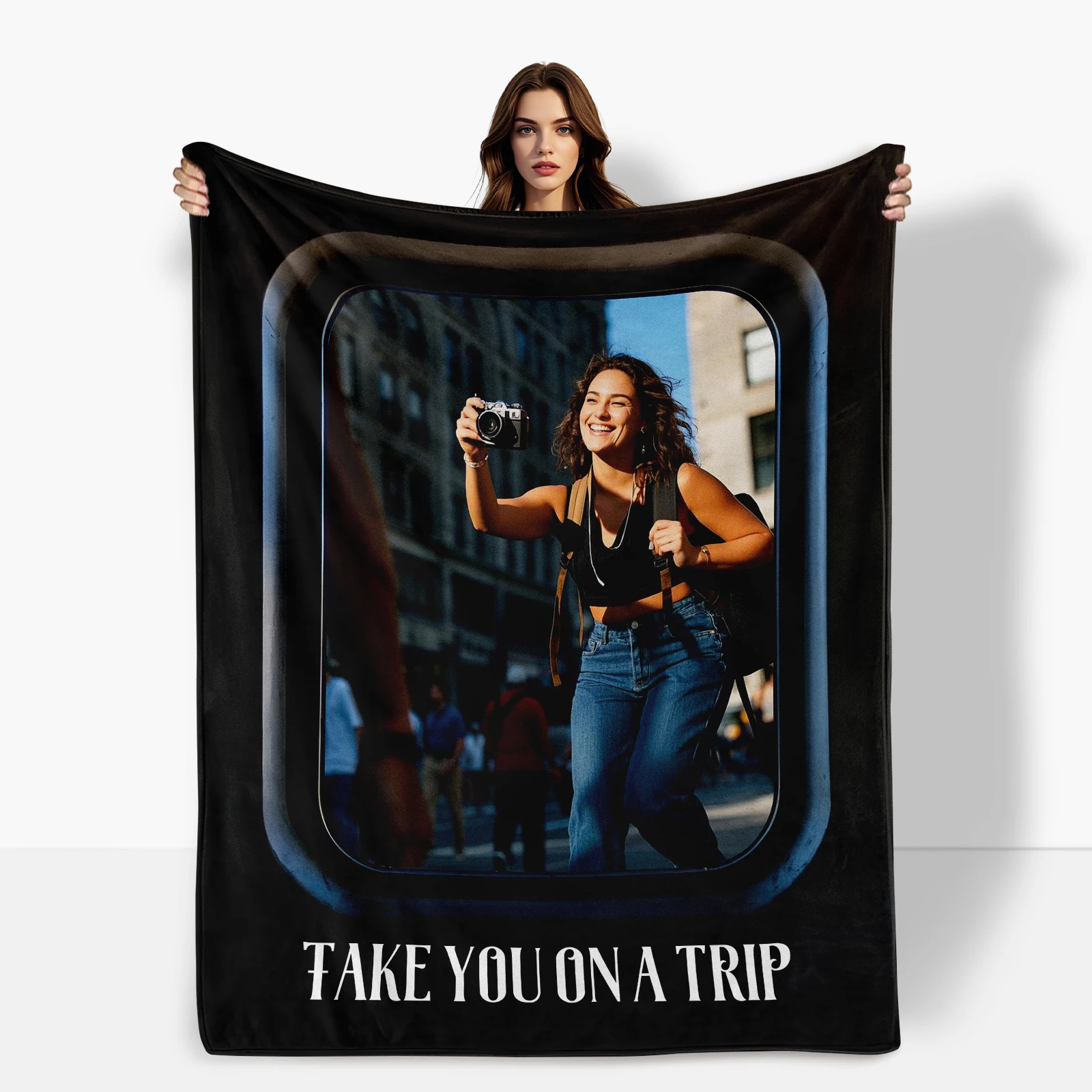 Кашемировое одеяло на американскую тематику