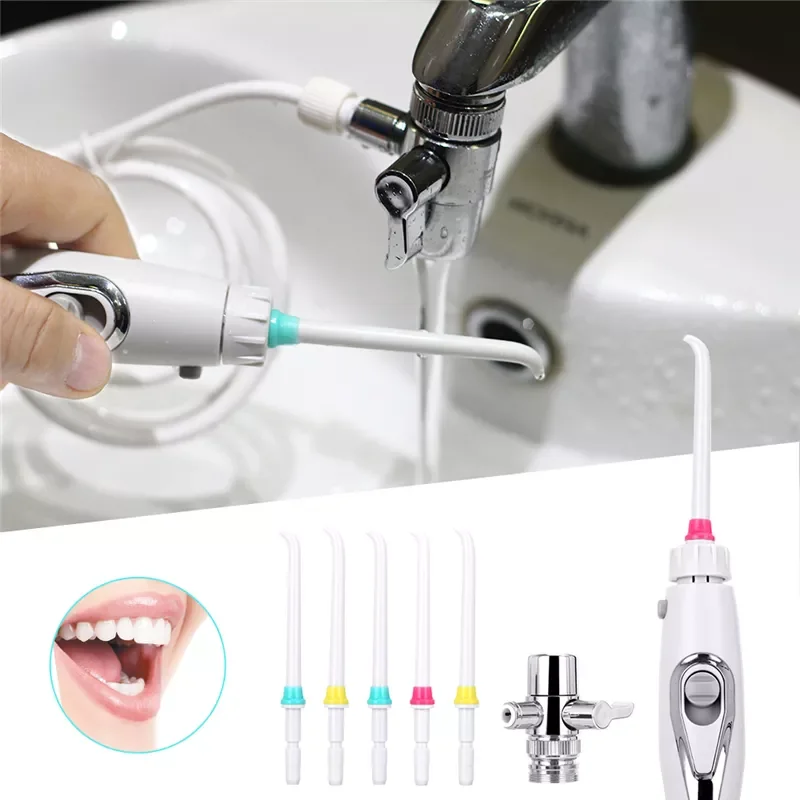 

6 Nozzle Faucet Oral Irrigator Water Floss Portable Dental Irrigator Water Spray Toothbrush Oral Rinse Dental Shower