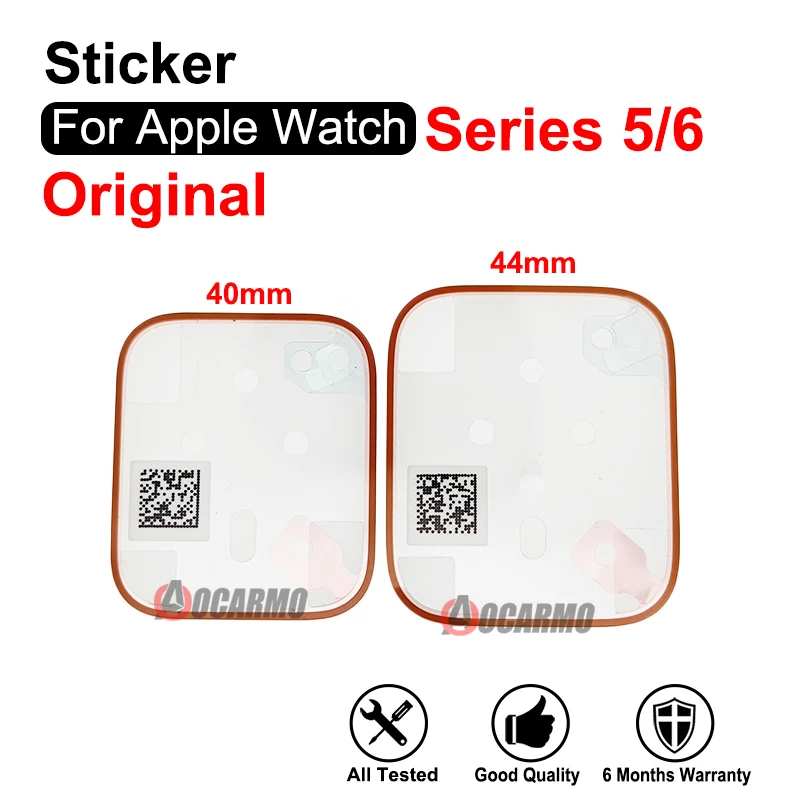 Original Front LCD Screen Sticker And Back Cover Sticker Glue For Apple Watch Series 5 6 40mm 44mm