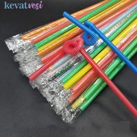 100pcs plastic drinking straws multicolor bedable disposable straw kitchen beverage cocktail straw wedding party bar accessories