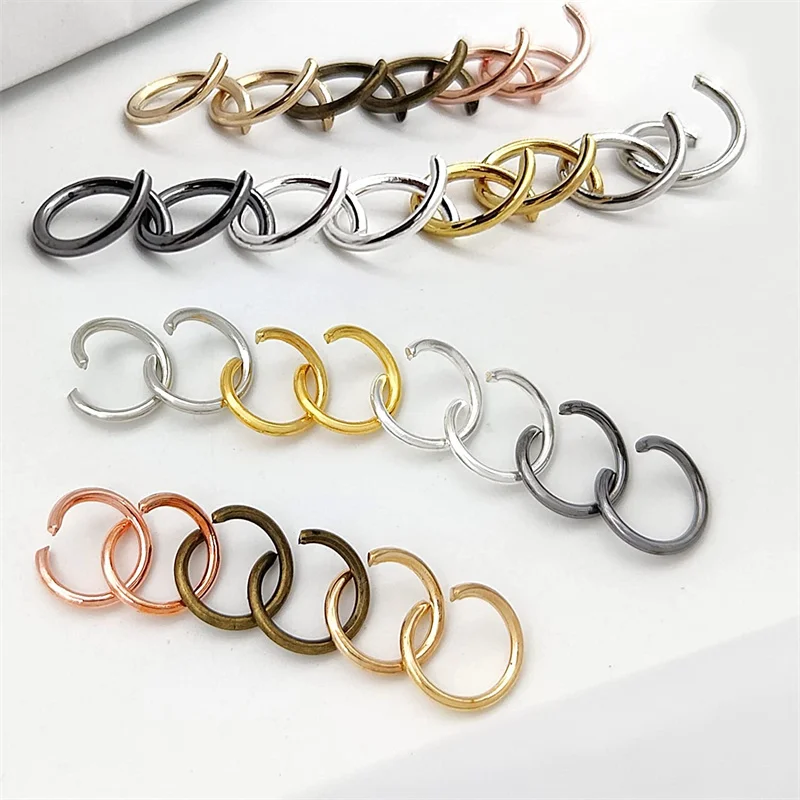 200pcs Iron Round Jump Ring Connector Pendant Bracelet Necklace Earring Making Supplies DIY Handmade Jewelry Accessories Finding - купить по
