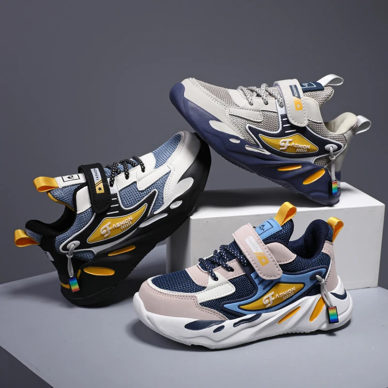 Children Sport Shoes Free Shipping Mesh Breathable Comfortable Kid Sneaker New Anti Slip Athletic Lace Up Kid Casual Shoes