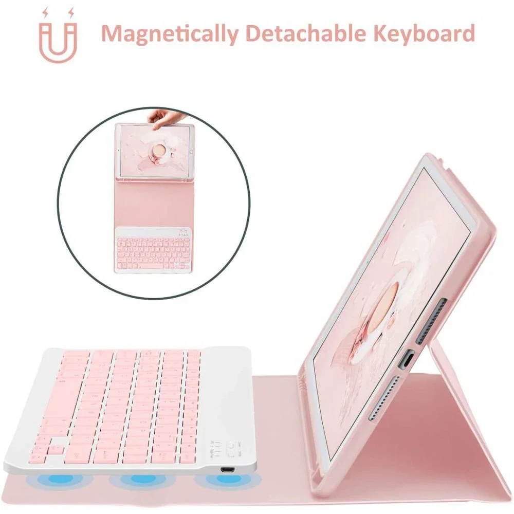 Магнитный чехол-клавиатура для iPad 10th 2022 9.7 10.2 7/8/9th Gen 10.5 Air 3 4 5 10.9 Pro 11 12.9 Smart Cover Magic