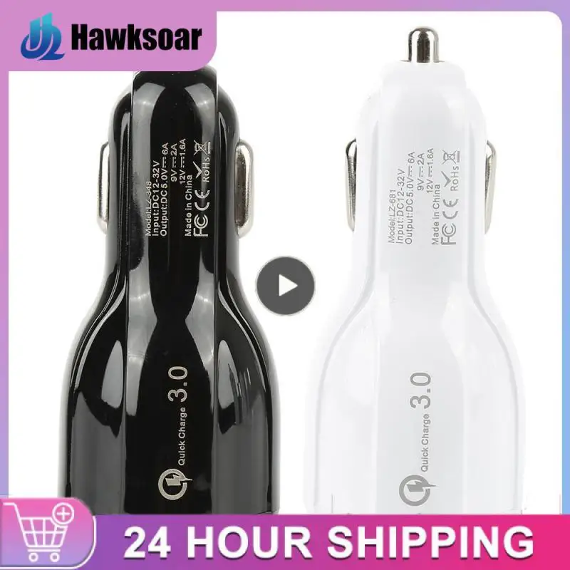 

39w Dual Qc3.0 Car Charger Portable Car Charger Adapter Universal Durable Fast Charge Adapter Car Supplies For Mobile Tablets