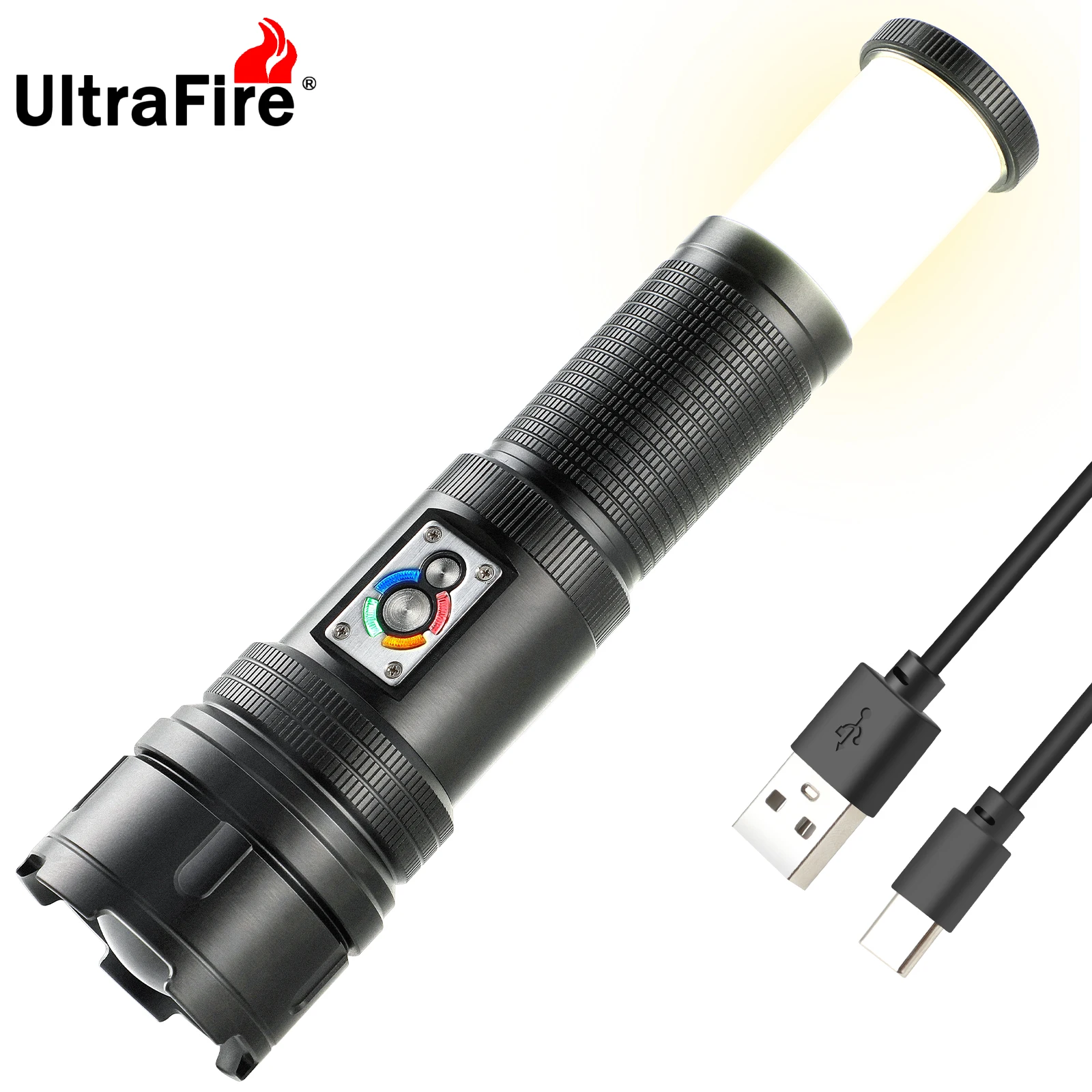 UltraFire Z9-Pro зумируемый ручной фонарик 10 режимов 1500 люмен USB перезаряжаемый