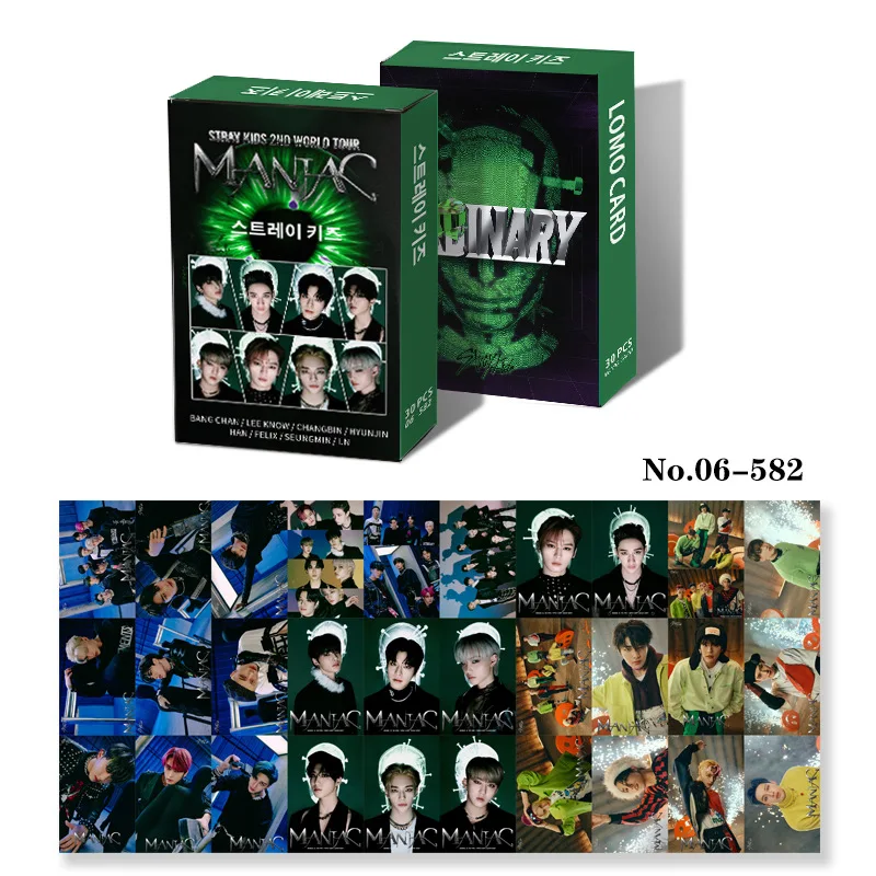 

KPOP Stray Kids 2nd World Tour Album Self Made Paper Lomo Card Poster HD Photocard 30pcs/set ODDINARY Photocard Fans Collection