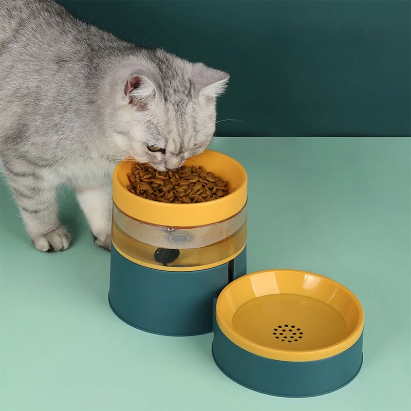 

Pet Dog Bowl Automatic Feeder Cat Food Bowl with Water Fountain Bowl Drinking Raised Stand Dish Bowls Cat Food and Water Dush