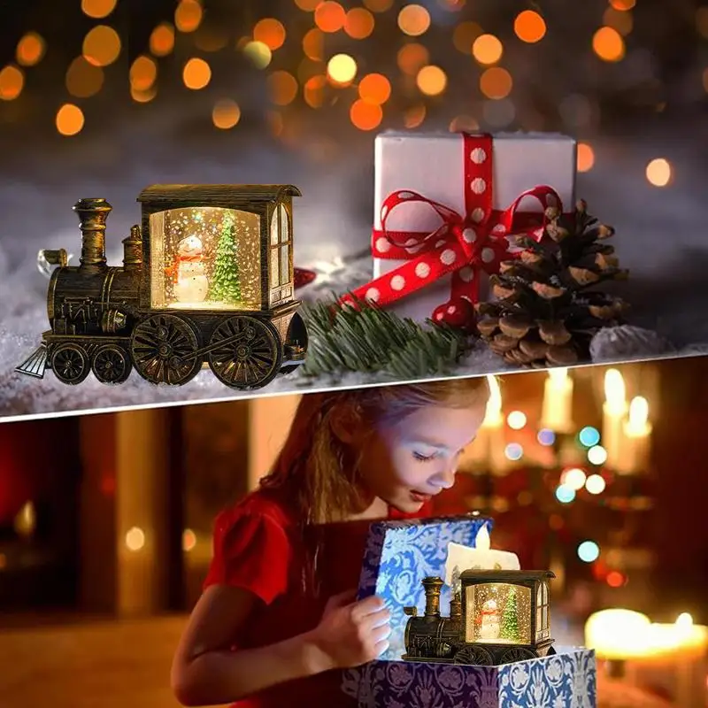 Новинка 2024 рождественский подарок поезд в канун Рождества хрустальный шар