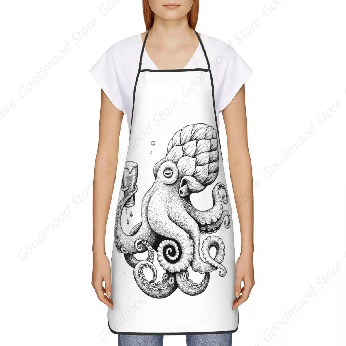 Фартук Осьминог для пива кухонный фартук готовки выпечки без рукавов мужчин и