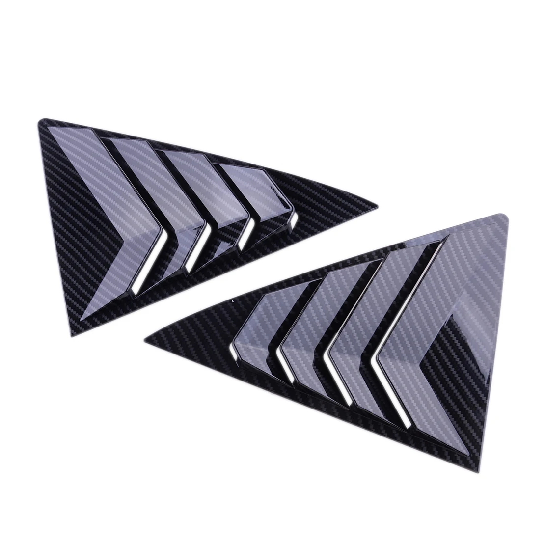 

1 Pair Plastic Car Exterior Rear Window Side Vent Louver Cover Trim Fit for Toyota Camry 2014 2015 2016 2017 Carbon Fiber Style