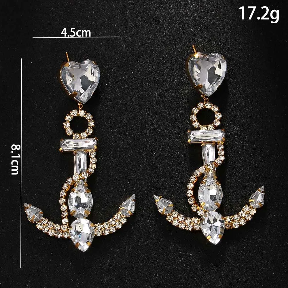 Модные серьги-подвески Stonefans с якорем раньше ювелирные изделия для женщин