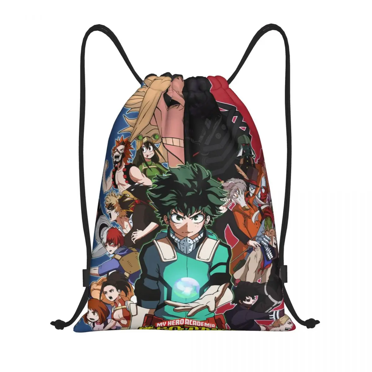 

Anime Boku No Hero Academia Drawstring Backpack Sports Gym Bag for Women Men Manga My Hero Academia Shopping Sackpack